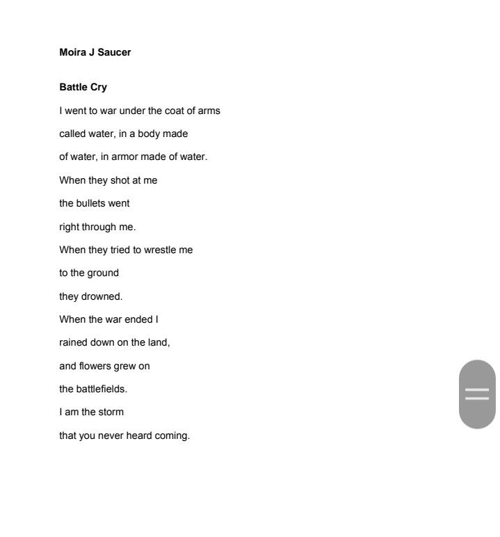 Posting two poems from an anthology to raise money for Ukraine. I'm not sure how to fight the forces of darkness and fascism in a post-truth world, but I'll keep writing about these topics.