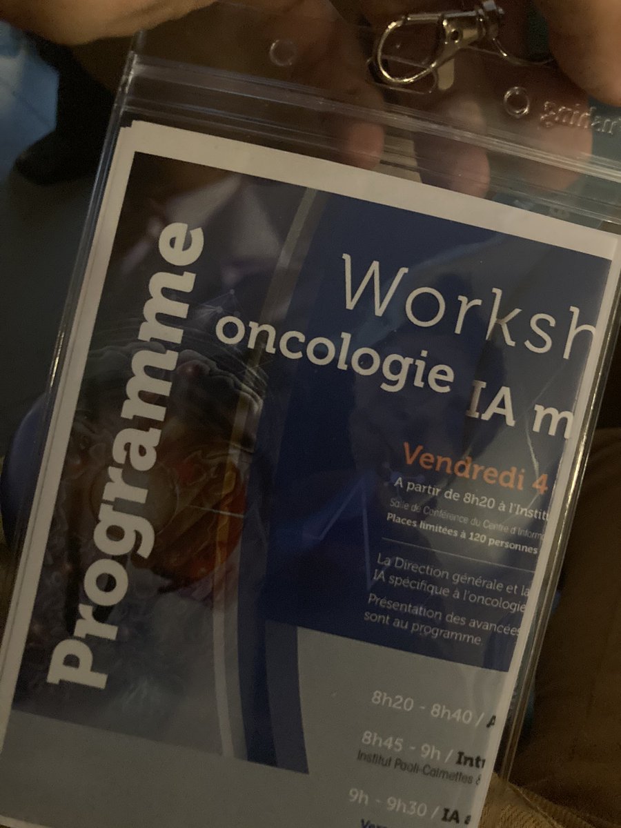 Francois Devred (@francois_devred) on Twitter photo Utilisation de l’IA pour classer les profils de dénaturations plasmatiques à des fins diagnostics pan-cancer par Stéphane Ayache (Qarma - LIS) lors du workshop Oncologie IA modélisation
<a href="/paoli_calmettes/">Institut Paoli-Calmettes (IPC)</a> / <a href="/crcm_marseille/">CRCM - Cancer Research Centre of Marseille</a>
<a href="/inp_marseille/">INP Marseille</a> <a href="/aphm_actu/">AP-HM - Hôpitaux Universitaires de Marseille</a> <a href="/CNRSbiologie/">CNRS Biologie</a> @univamu Utilisation de l’IA pour classer les profils de dénaturations plasmatiques à des fins diagnostics pan-cancer par Stéphane Ayache (Qarma - LIS) lors du workshop Oncologie IA modélisation
<a href="/paoli_calmettes/">Institut Paoli-Calmettes (IPC)</a> / <a href="/crcm_marseille/">CRCM - Cancer Research Centre of Marseille</a>
<a href="/inp_marseille/">INP Marseille</a> <a href="/aphm_actu/">AP-HM - Hôpitaux Universitaires de Marseille</a> <a href="/CNRSbiologie/">CNRS Biologie</a> @univamu