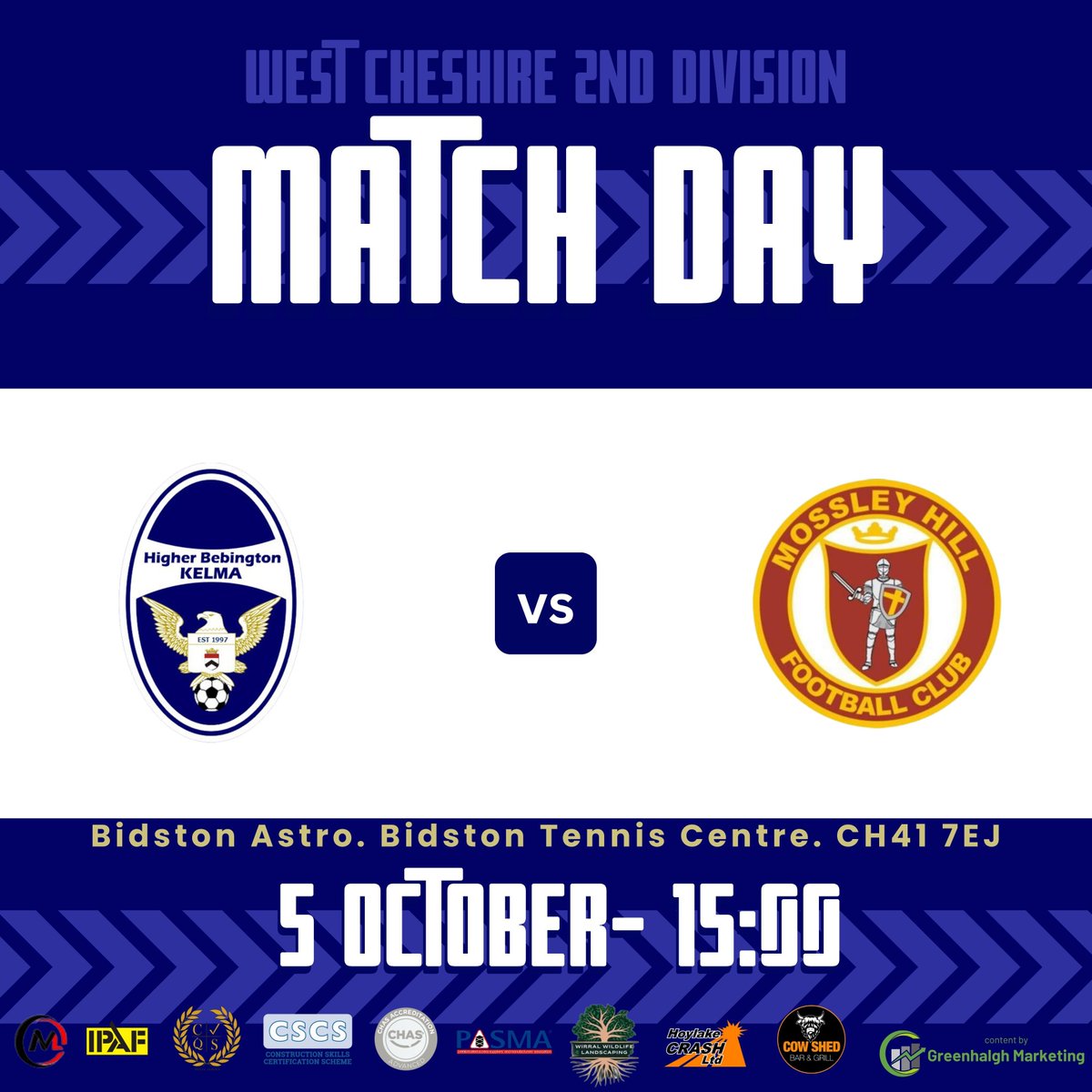 HBKelmaFC's tweet photo. The Kelma are back in action tomorrow as we continue our West Cheshire Div 2 Campaign against Mossley Hill Athletic Under 23s.
#Kelma #WestCheshire #AmateurFootball #Football #Bebington #HigherBebington #Wirral #Liverpool #Chester @@WCLNewsletter https://t.co/dor8XqA5yX