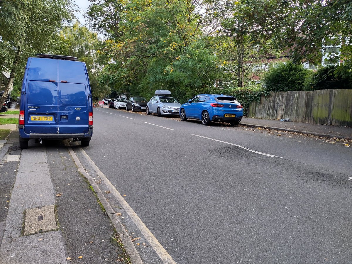 Brendan (@brendan_zappa) on Twitter photo Hey, van reg NH07 YSY, please can you think about pedestrians when you decide to park across the pavement like this? You are creating a hazard difficult for a blind or partially-sighted person. There's a parking bay opposite that you could have used. <a href="/BadlyParkedBR/">BadlyParkedBromley</a> <a href="/RVResidents/">Ravensbourne Valley Residents</a> Hey, van reg NH07 YSY, please can you think about pedestrians when you decide to park across the pavement like this? You are creating a hazard difficult for a blind or partially-sighted person. There's a parking bay opposite that you could have used. <a href="/BadlyParkedBR/">BadlyParkedBromley</a> <a href="/RVResidents/">Ravensbourne Valley Residents</a>