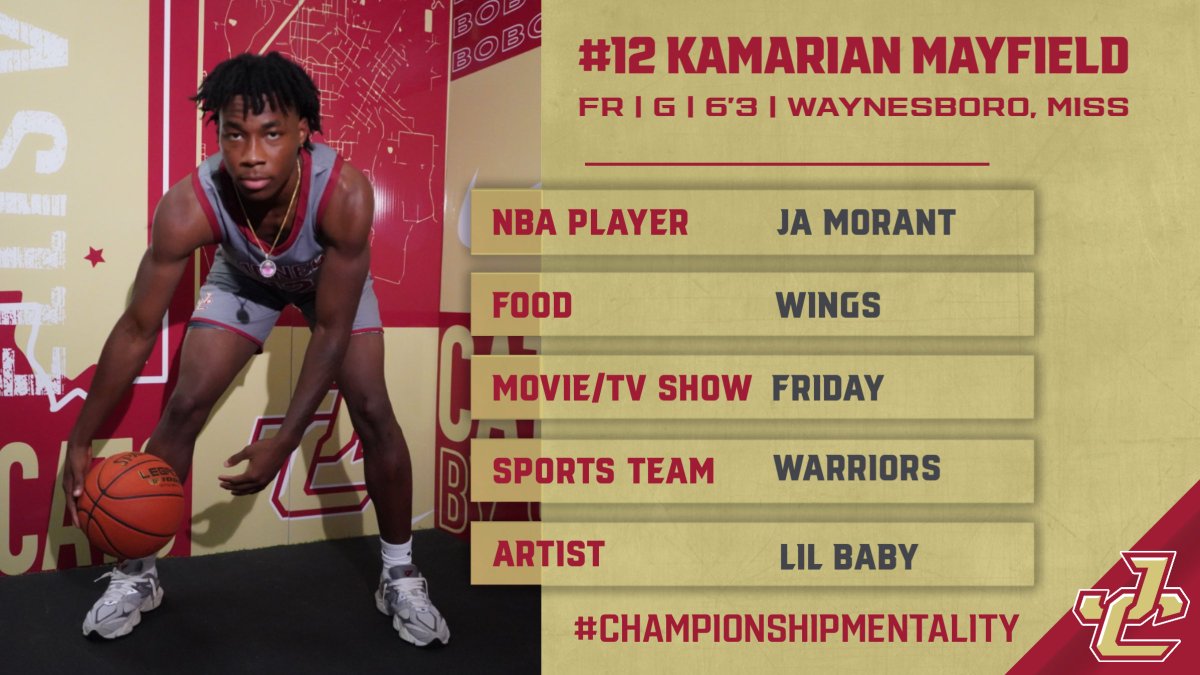 Jones Men’s Basketball (@jc_bobcatsmbk) on Twitter photo ɪɴᴛʀᴏᴅᴜᴄɪɴɢ ᴛʜᴇ ʙᴏʙᴄᴀᴛꜱ
🏀Player Introductions🏀
Kam Mayfield #12
(<a href="/kamwitdashifts/">Kamarian Mayfield⭐️</a>)
6'3|Guard Waynesboro, MS
✅Skilled Wing
✅Explosive
✅Relentless finisher
✅3 Level Scorer
✅Tough/Physical
#ChampionshipMentality ɪɴᴛʀᴏᴅᴜᴄɪɴɢ ᴛʜᴇ ʙᴏʙᴄᴀᴛꜱ
🏀Player Introductions🏀
Kam Mayfield #12
(<a href="/kamwitdashifts/">Kamarian Mayfield⭐️</a>)
6'3|Guard Waynesboro, MS
✅Skilled Wing
✅Explosive
✅Relentless finisher
✅3 Level Scorer
✅Tough/Physical
#ChampionshipMentality