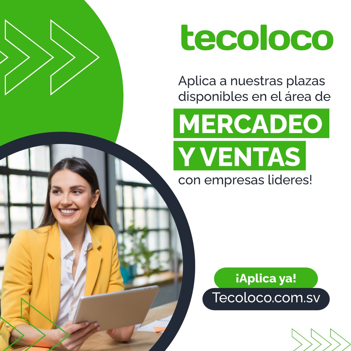 Las mejores oportunidades de la categoría más dinámica están aquí. 💼💯

Únete a una de las más de 700 plazas disponibles en el área de Mercadeo y Ventas.

⏩ Descubre todas las oportunidades, los requisitos y aplica fácilmente en el siguiente link: i.mtr.cool/sgvlqlcebx