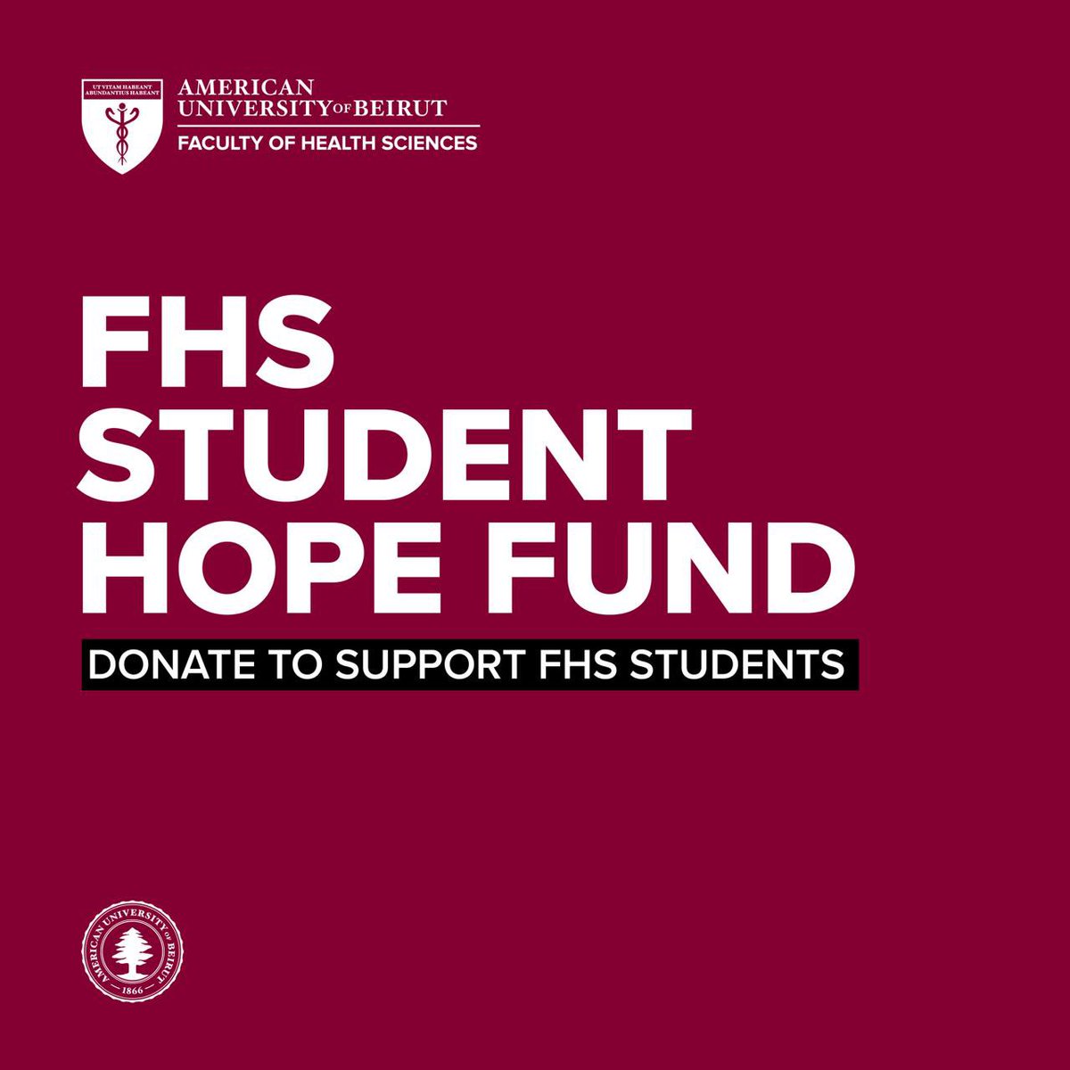 Faculty of Health Sciences at AUB (@fhs_aub) on Twitter photo On behalf of Dean <a href="/abla_sibai/">Abla Sibai</a> <a href="/FHS_AUB/">Faculty of Health Sciences at AUB</a> <a href="/AUB_Lebanon/">American University of Beirut</a>
A CALL FOR YOUR SUPPORT
The humanitarian crisis in #Lebanon threatens our students' education.
Please donate to the Student Hope Fund.
Together, we can rebuild hope for a brighter future.
giving.aub.edu.lb/StudHope On behalf of Dean <a href="/abla_sibai/">Abla Sibai</a> <a href="/FHS_AUB/">Faculty of Health Sciences at AUB</a> <a href="/AUB_Lebanon/">American University of Beirut</a>
A CALL FOR YOUR SUPPORT
The humanitarian crisis in #Lebanon threatens our students' education.
Please donate to the Student Hope Fund.
Together, we can rebuild hope for a brighter future.
giving.aub.edu.lb/StudHope