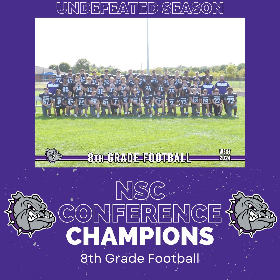 Congratulations to the 8th Grade Football Team for an undefeated season, and for winning the Northwest Suburban Conference! <a href="/bhsdogs/">Brownsburg Athletics</a> <a href="/BHSdogsfootball/">BHS Football</a>