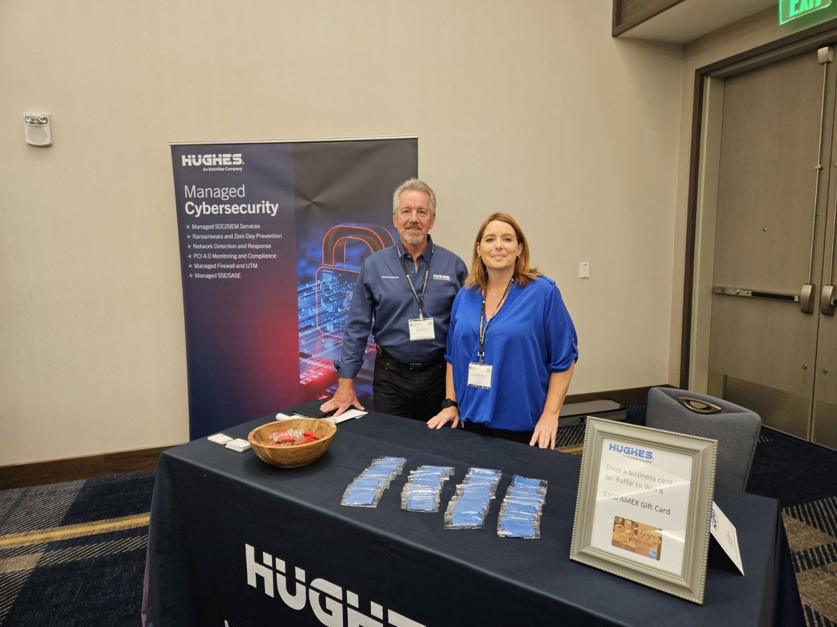 HughesConnects's tweet photo. Hughes #Cybersecurity Team is on the move!🚨

We’ve been at @CyberSummitUSA in Chicago, Detroit, Portland &amp; InfoSec World in Orlando.

🔜 Catch us next at @CyberSC1's Secure Carolinas, Louisville Metro InfoSec, @SecureWorld, @NWATechSummit &amp; more!

#CybersecurityAwarenessMonth https://t.co/bqhAk15DNV