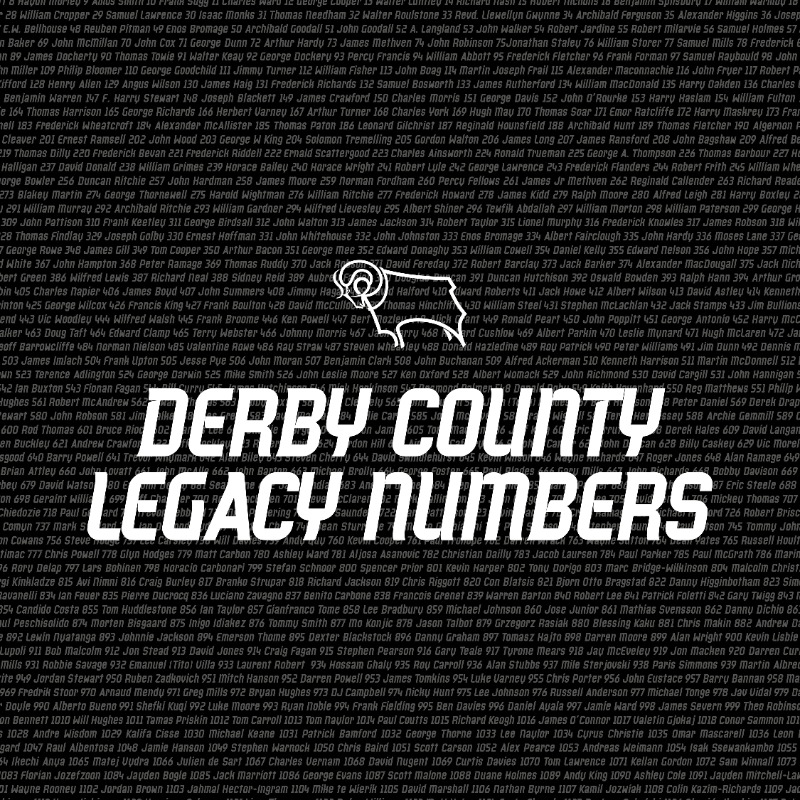 dcfcofficial's tweet photo. 1️⃣ George Bakewell
8️⃣2️⃣ Steve Bloomer
4️⃣4️⃣0️⃣ Reg Harrison
5️⃣7️⃣4️⃣ Roy McFarland
7️⃣7️⃣6️⃣ Igor Stimac
1️⃣0️⃣0️⃣3️⃣ Craig Bryson
1️⃣1️⃣3️⃣8️⃣ Eiran Cashin

Revealing Derby County's Legacy Numbers. 🐏