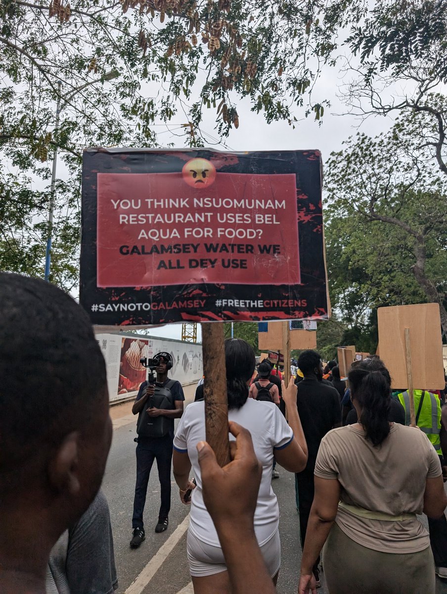 Amegaxi's tweet photo. You think Nsuomunam restaurant uses Bel Aqua for food? 
#StopGalamseyNow 
#FreeTheCitizens https://t.co/QPqKWkmD5j