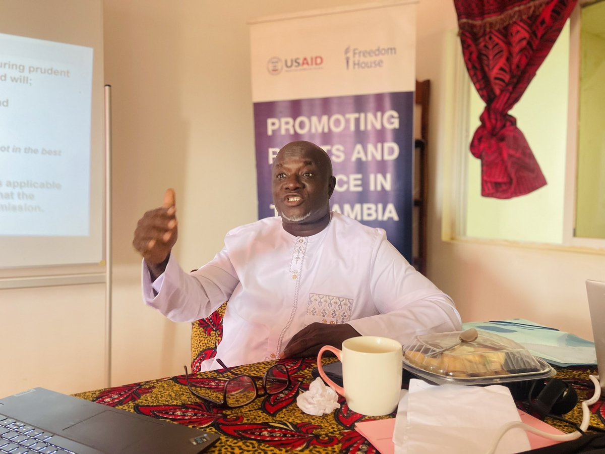 PRJ_Gambia's tweet photo. Today, we commence the training and orientation for the boards of the four supported CSOs, focusing on reinforcing knowledge of board oversight functions and roles. This session follows up on the previous training on fundraising and organizational management. https://t.co/eU7lX6UIyc