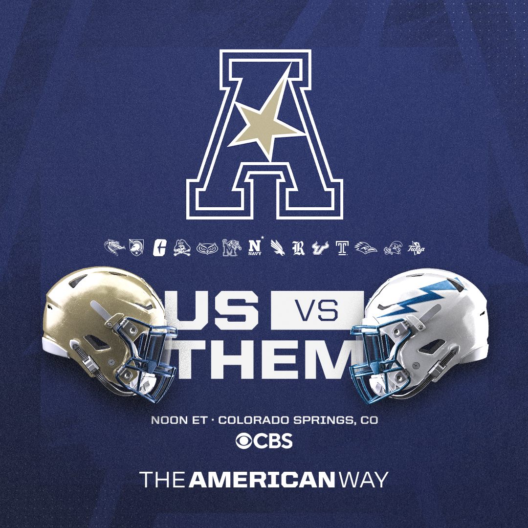 𝐔𝐒 𝐯𝐬 𝐓𝐇𝐄𝐌

First leg of the Commander-in-Chief Trophy🐐🏆

🏈Navy at Air Force
🗓️ Saturday, October 5
🕛 Noon ET
📺 CBS

#AmericanWay x #AmericanFB