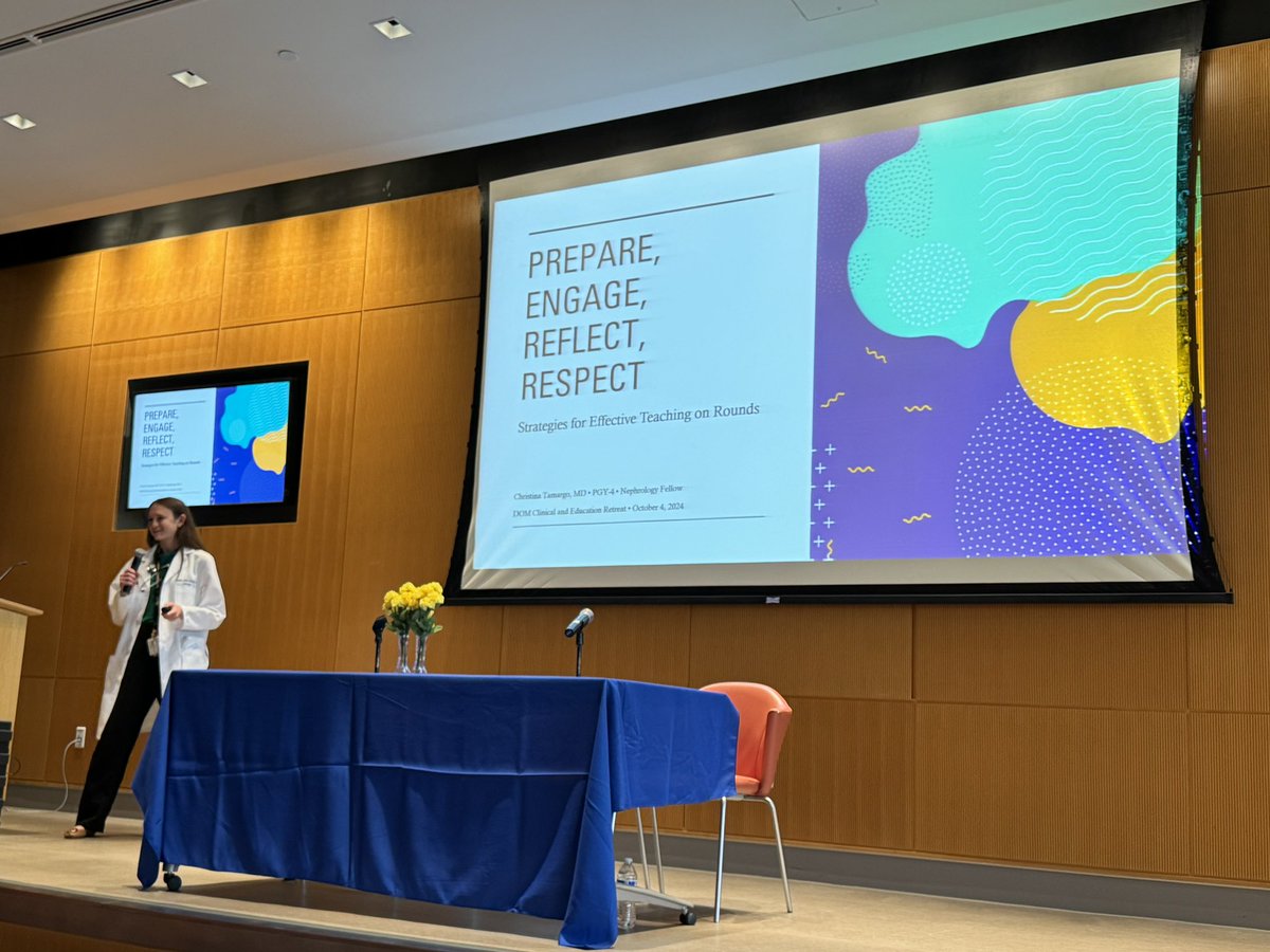 hopkinsneph's tweet photo. Nephrology Fellows Christina Tamargo @cltamargo and Matt Gross @MattGrossMD delivered outstanding talks at the DOM Clinical &amp; Education Retreat with exciting discussions on advancing medical education. #MedEd #Nephrology https://t.co/bnrfFiJDAK