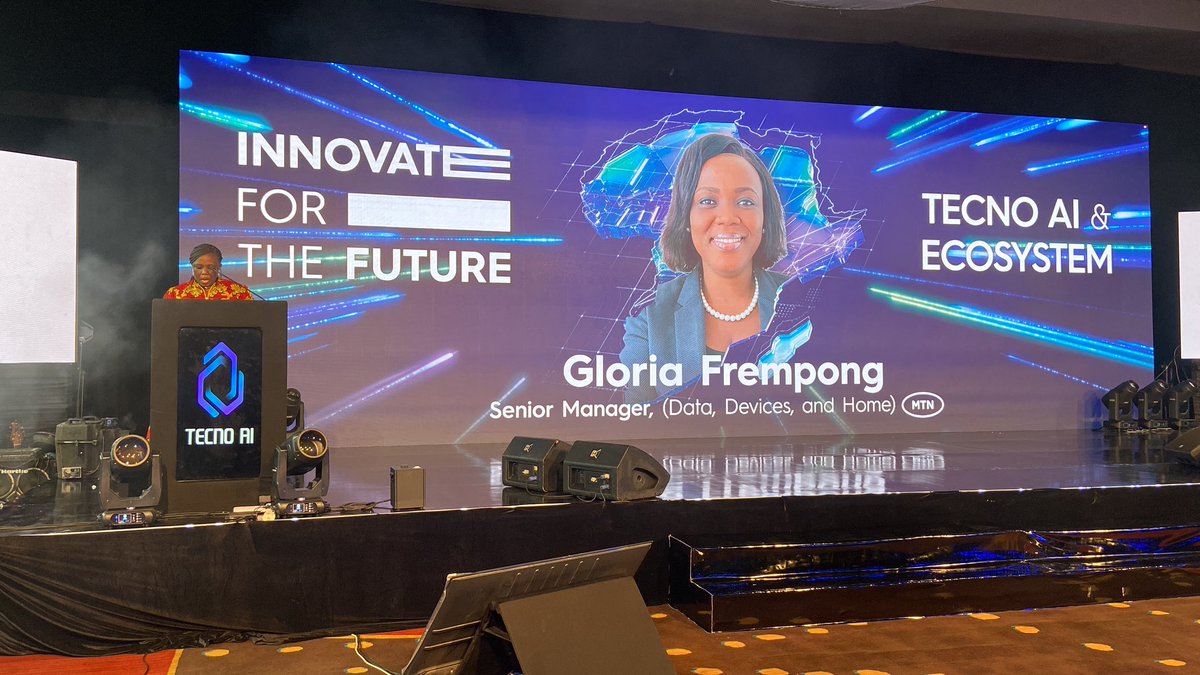 AccraDigiDigest's tweet image. Mad. Gloria Frimpong Senior Mgr Data, Debices and Home at @MTNGhana engages us on their partnership with Tecno and the potential to further increase its reach and value delivery to consumers. #TECNOAIEvolution
#TECNOEcosystem
#TECNOAIEvolution
#innovatingforthefuture
#TECNOAI