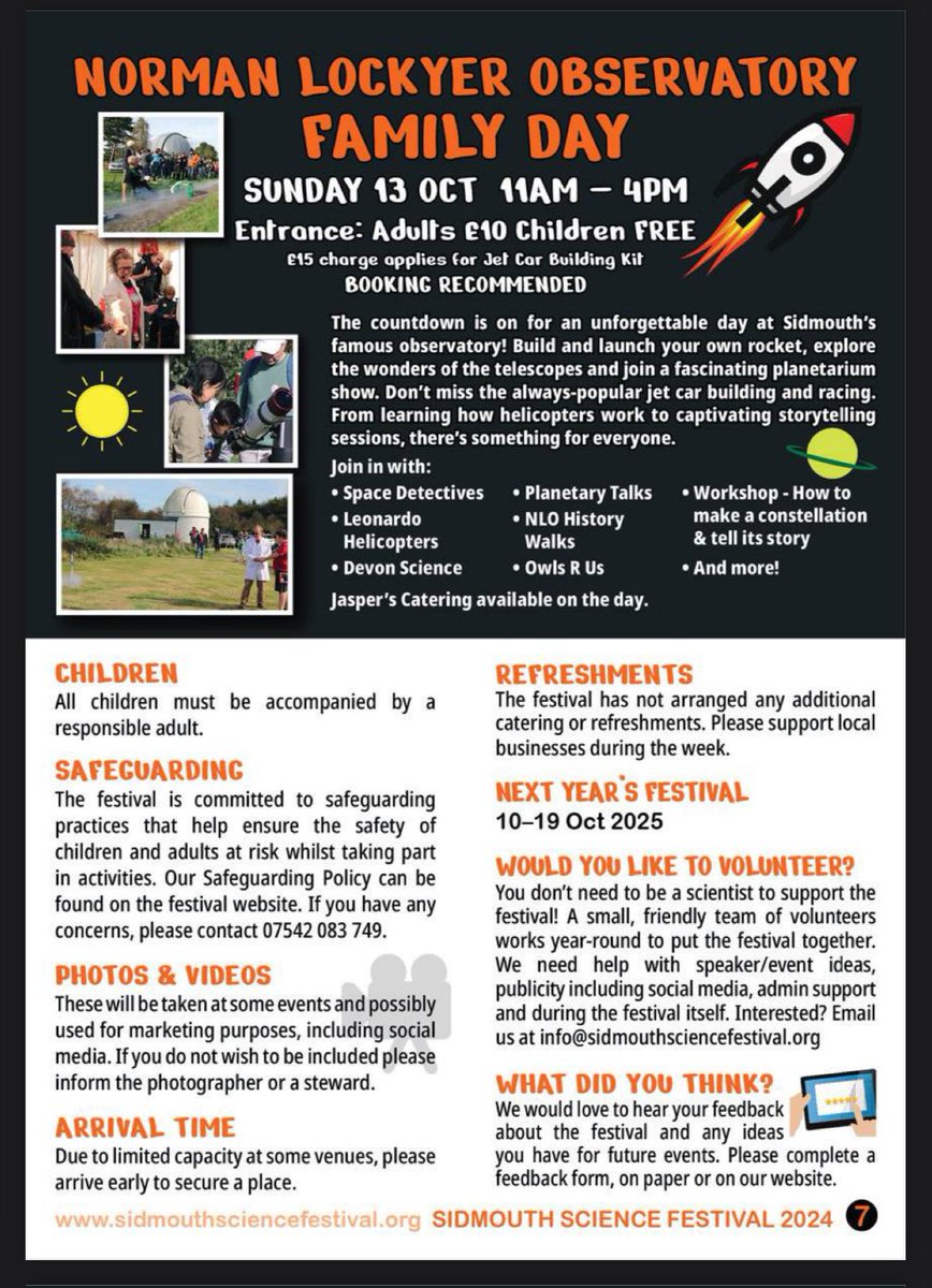 science_at's tweet photo. @SidmouthScience festival is on this weekend. Check out the event schedule here https://t.co/WliAovFAAe, this is a fantastic family event, definitely worth a visit. https://t.co/ZM5ffBR5ac