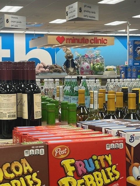 kevinsleonard's tweet image. As I walked an isle at CVS - the irony of what caught my eye. I can buy my alcohol, Fruity Pebbles, my A1c test and insulin all under the same roof. Brilliant! In case you forgot CVS Health owns Aetna &amp;amp; a Pharmacy Benefit Manager (PBM).
Share if you find this as ironic as I do!