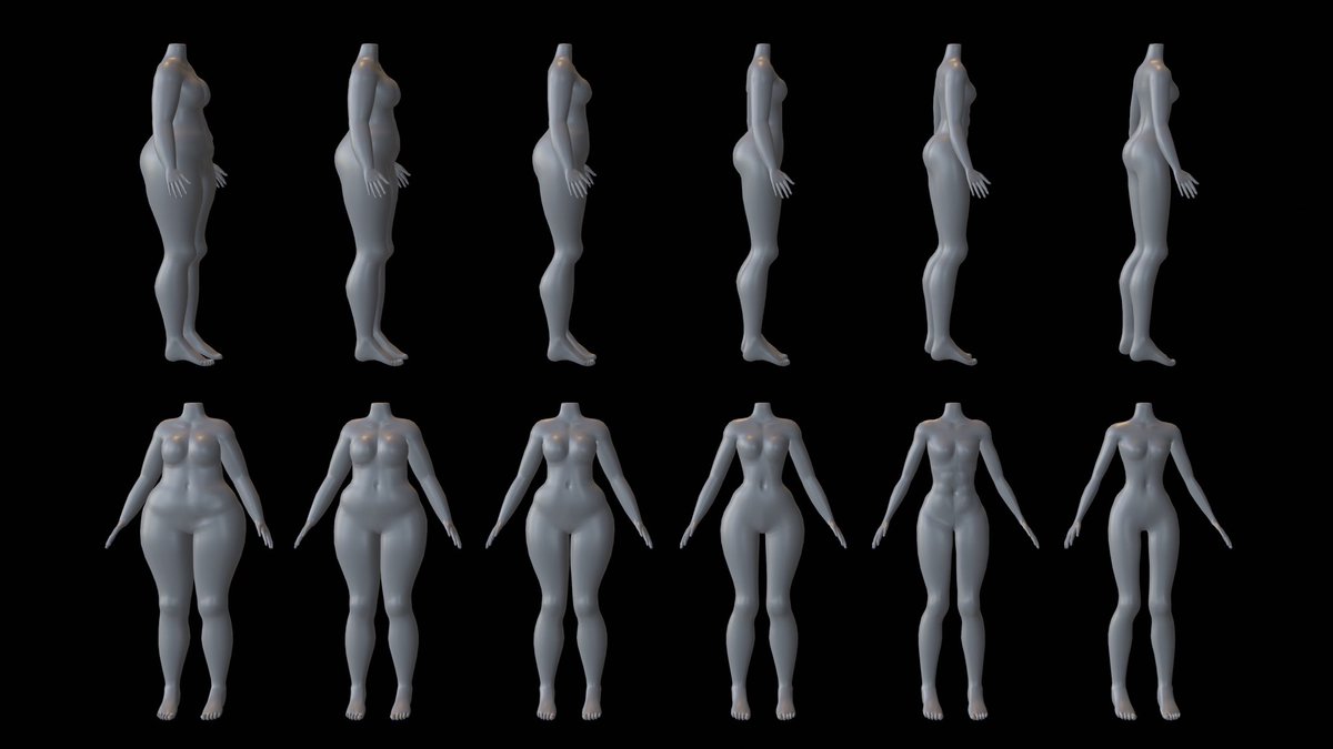 itsbabystarbri's tweet photo. @_Dress2Impress Would love to see more inclusivity! Here’s some progress on @StarlightCityy both male &amp; female body bases featuring 6 body types for each. 🫶🏼

Resizing items does take some work, but i think it’s important for players to feel represented! 💓 https://t.co/7t0VHL1cB5