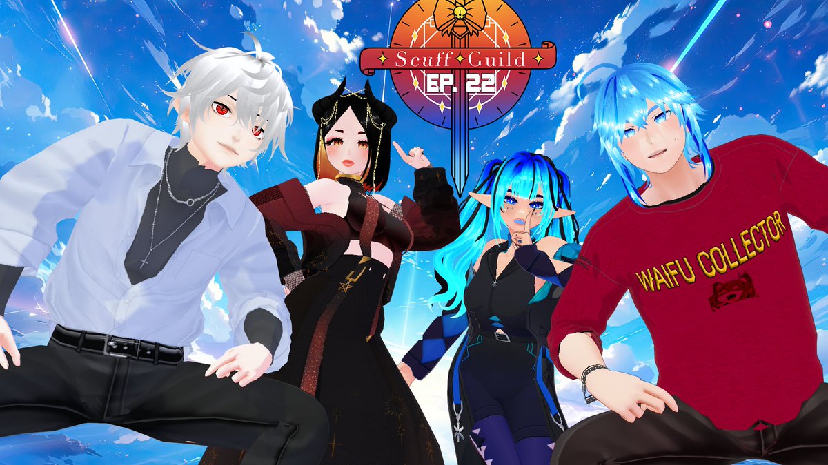 The Scuff Guild is back for podcast time~ We're live and ready to yap, link below! #vtuber #ENvtuber