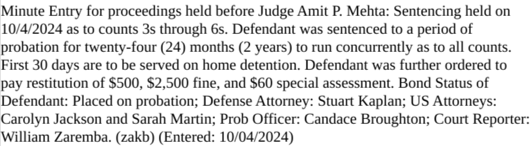 sfoguj's tweet photo. SENTENCING: Judge Mehta sentences Michael Danielle to 24 months of probation w/ the first 30 days to be Home Detention, plus a $2500 fine. https://t.co/esc5AKsQ8o