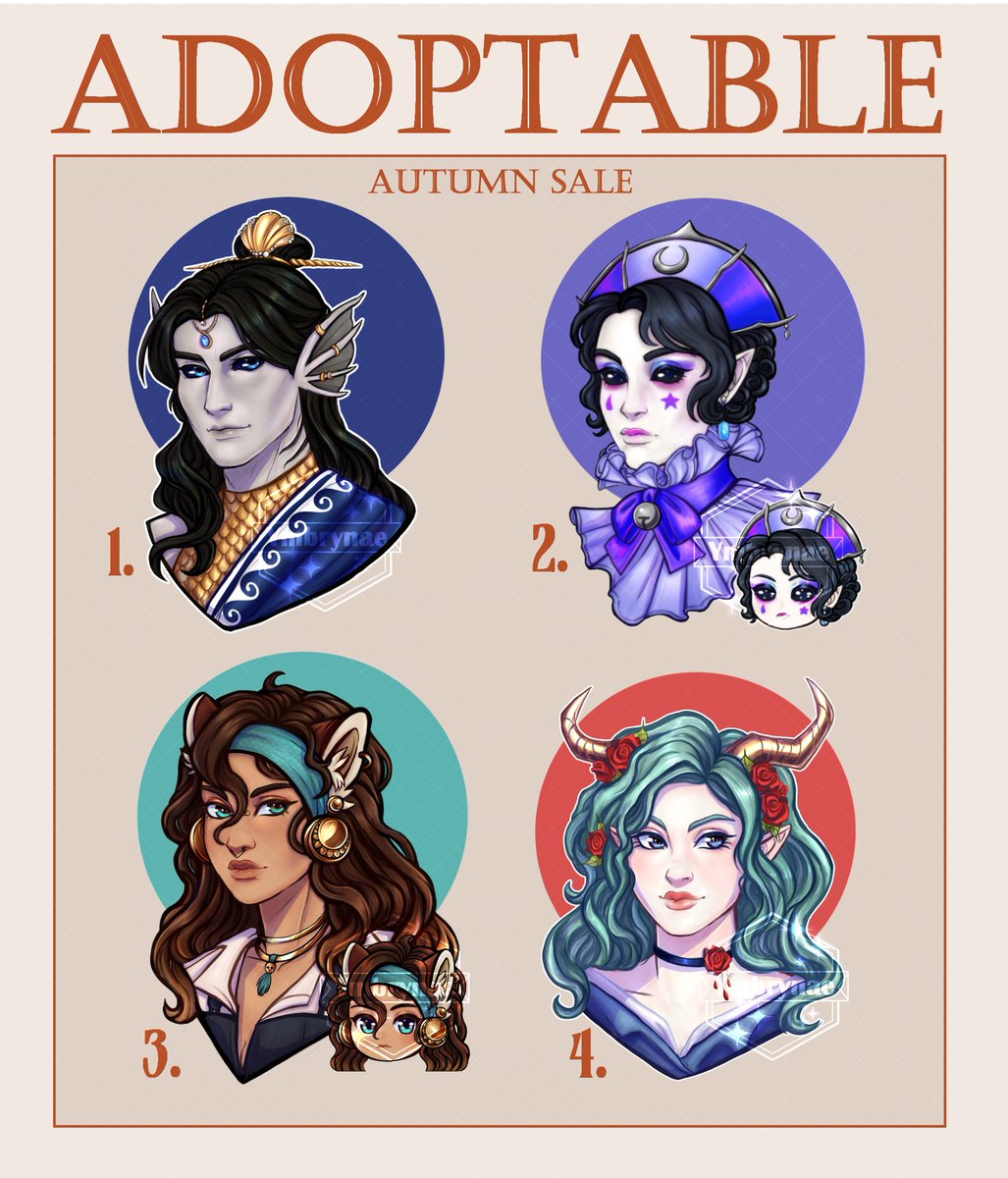 ymbrynae's tweet photo. Autumn Adoptables s@le 🍁
More info in the comment below ^^
#adoptable #adoptablesetprice #adoptablednd https://t.co/OTmVIEuE0B