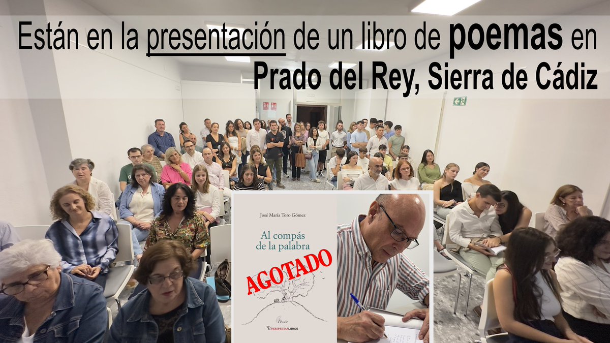 Están en la presentación del libro ‘Al compás de la palabra’, de José María Toro Gómez. #poesía #cultura #Andalucía 
Has leído bien: POESÍA.