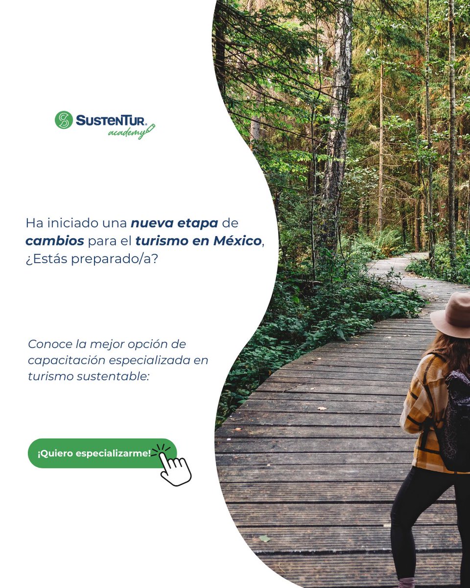 En tiempo de cambio, el aprendizaje es la mejor guía 🗺️

Recibe capacitación especializada en turismo sustentable de un gran equipo con experiencia.

Descubre más aquí -&gt; bit.ly/CatalogoAcademy

#SustenturAcademy #TurismoResponsable