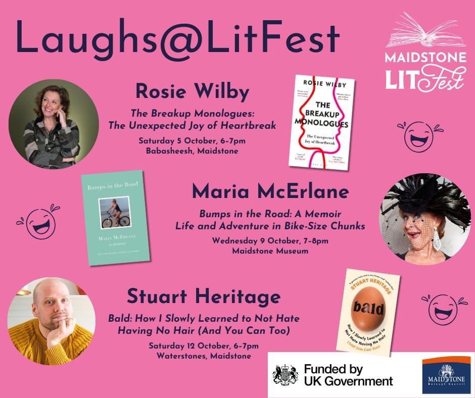 Rosie Wilby (@rosiewilby) on Twitter photo Check out the comedy programme <a href="/MaidLitFest/">Maidstone LitFest</a> with me (tomorrow), <a href="/mariamcerlane/">Maria McErlane💙</a> (weds) and <a href="/stuheritage/">Stuart Heritage</a> next Saturday. See you there! 😆 🎤 📚 Check out the comedy programme <a href="/MaidLitFest/">Maidstone LitFest</a> with me (tomorrow), <a href="/mariamcerlane/">Maria McErlane💙</a> (weds) and <a href="/stuheritage/">Stuart Heritage</a> next Saturday. See you there! 😆 🎤 📚
