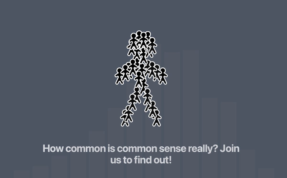 CSSLab at Penn (@csspenn) on Twitter photo The common sense project is now live! @DuncanJWatts, <a href="/MarkWhiting/">Mark Whiting</a>, <a href="/amirhosnakh/">Amirhossein Nakhaei</a> and <a href="/joshnguyen99/">Josh Nguyen</a> from the CSSLab invite you to take a quick survey 📝 and measure your common sense💡
commonsense.seas.upenn.edu
You can read more about the project here:
css.seas.upenn.edu/commonsensical… The common sense project is now live! @DuncanJWatts, <a href="/MarkWhiting/">Mark Whiting</a>, <a href="/amirhosnakh/">Amirhossein Nakhaei</a> and <a href="/joshnguyen99/">Josh Nguyen</a> from the CSSLab invite you to take a quick survey 📝 and measure your common sense💡
commonsense.seas.upenn.edu
You can read more about the project here:
css.seas.upenn.edu/commonsensical…