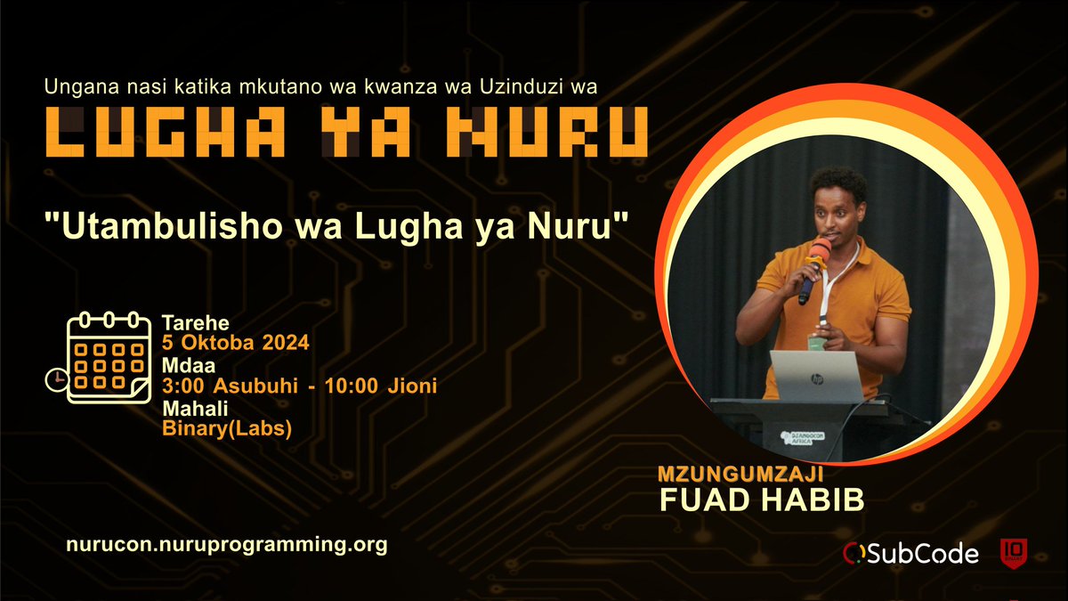 binaryxlabs's tweet image. Hawa ndio watoa mada katika mkutano wa @NuruProgramming  kesho hapa @binaryxlabs

@AviTheDev @lupyanambembati @neicoree