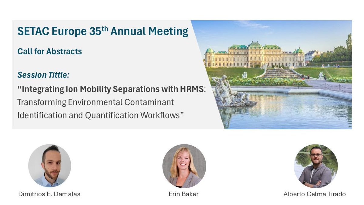 Thinking about going to #SETAC_Europe!! Please consider submitting an abstract to our session if you have some awesome #IMS data you would like to share!!!🧪