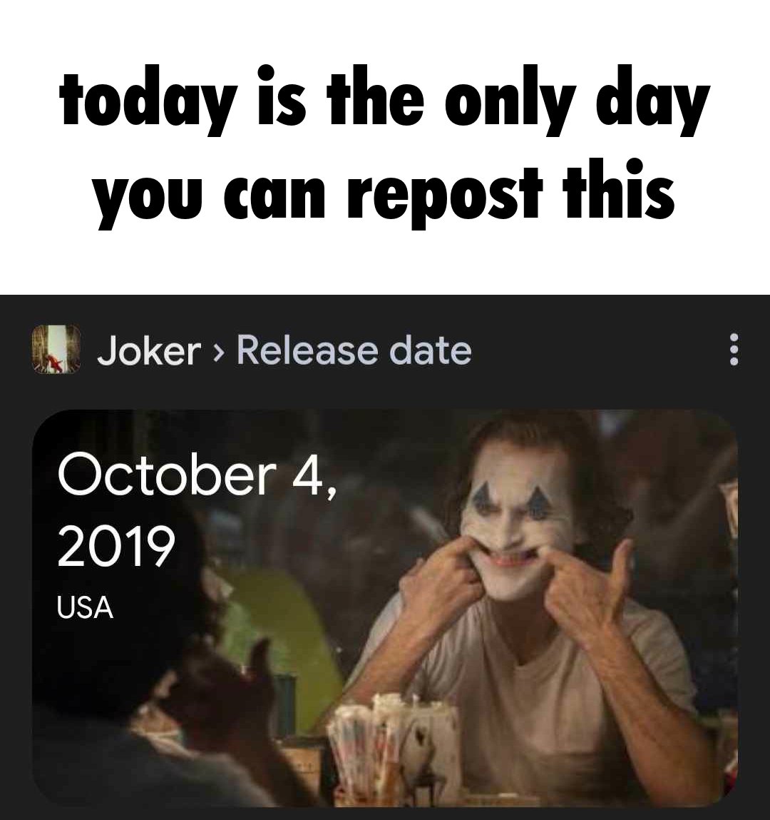onlydayrepost's tweet image. why so serious
