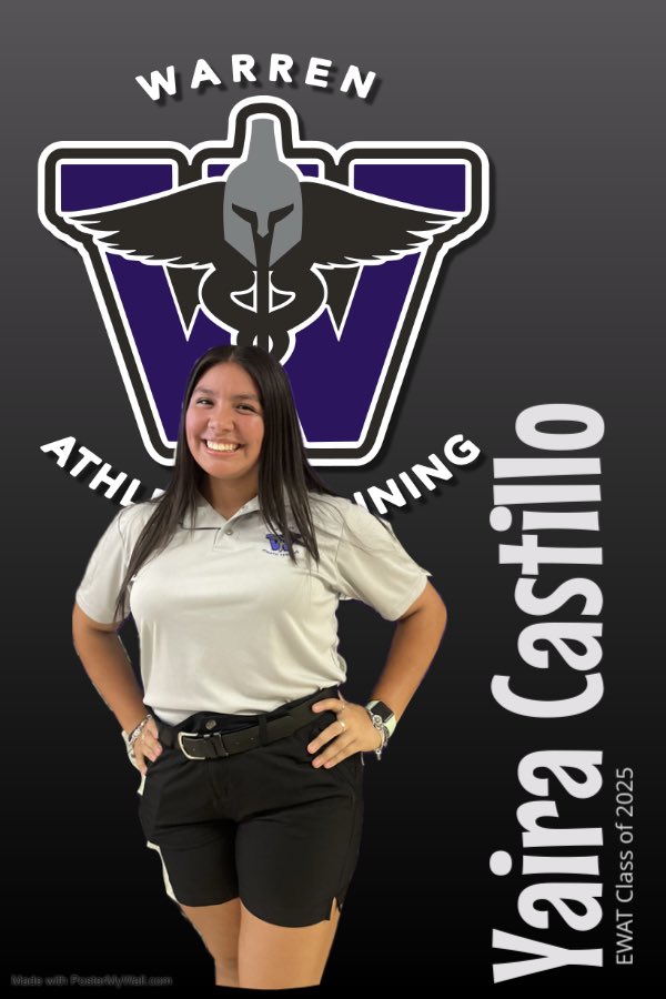 🚨Student Spotlight🚨
Yaira Castillo - Senior
2nd Year in AT Program
4 Year Softball Letterman 🥎 
Plans to study to become a Physical Therapist after graduating college.