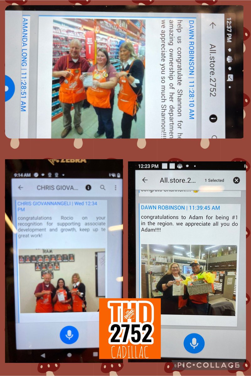 HomeDepotCadill's tweet image. Using the tools that the Home Depot gives us to share recognition from the business walk to the whole store. Congratulations to Shannon, Rocio and Adam.  #cadillac2752 #textmessages #wholestorerecognition