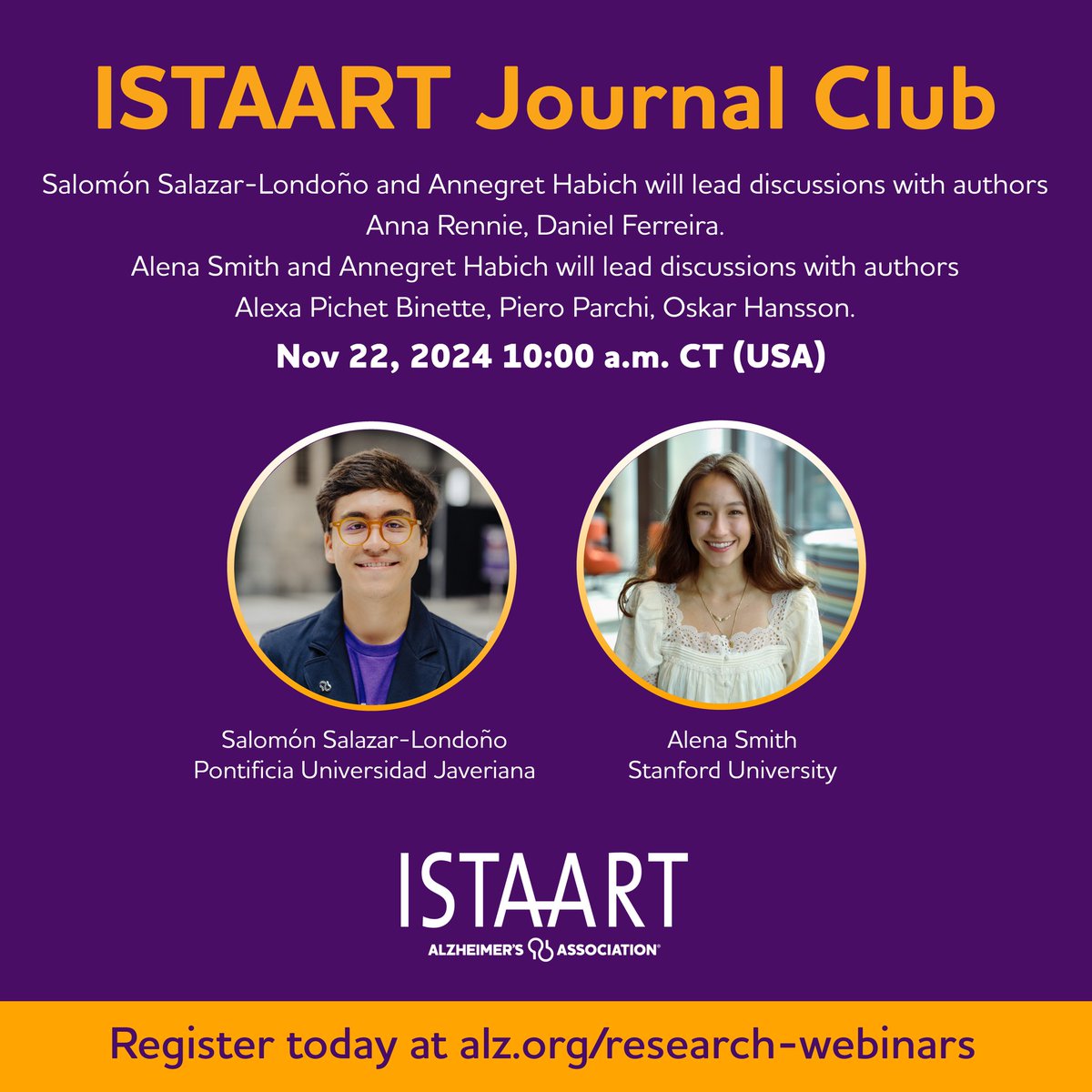 Lewy Body Dementias PIA (@lbdpia) on Twitter photo ๐จ๐จ๐จJournal Club Alert๐จ๐จ๐จ
Sign up for our PIA Journal Club on Nov 22nd at 10 am CT(USA) featuring presentations by <a href="/salomonsalazarl/">Salomรณn Salazar-Londoรฑo</a> and <a href="/aalenasmith/">Alena Smith</a> and their discussions alongside <a href="/annegret_habich/">Annegret Habich</a> with the paper authors! Don't wait, sign up here: alz-org.zoom.us/webinar/registโฆ ๐จ๐จ๐จJournal Club Alert๐จ๐จ๐จ
Sign up for our PIA Journal Club on Nov 22nd at 10 am CT(USA) featuring presentations by <a href="/salomonsalazarl/">Salomรณn Salazar-Londoรฑo</a> and <a href="/aalenasmith/">Alena Smith</a> and their discussions alongside <a href="/annegret_habich/">Annegret Habich</a> with the paper authors! Don't wait, sign up here: alz-org.zoom.us/webinar/registโฆ