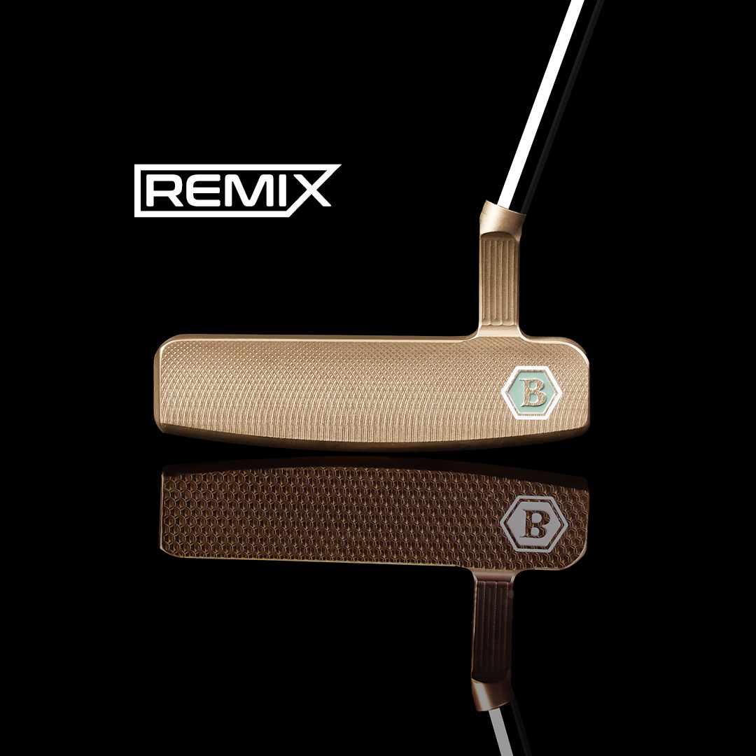 BettinardiGolf's tweet photo. REMIX! Introducing our Queen B 11 Remix and this week’s #putteroftheweek
This QB11 Remix includes our Fly-Mill™ face, a naked alignment and our Brushed Gold PVD finish.
Now available online at https://t.co/xl10ykqahQ located with our current Queen B Series. Link in bio! https://t.co/YyXvGGeTt4