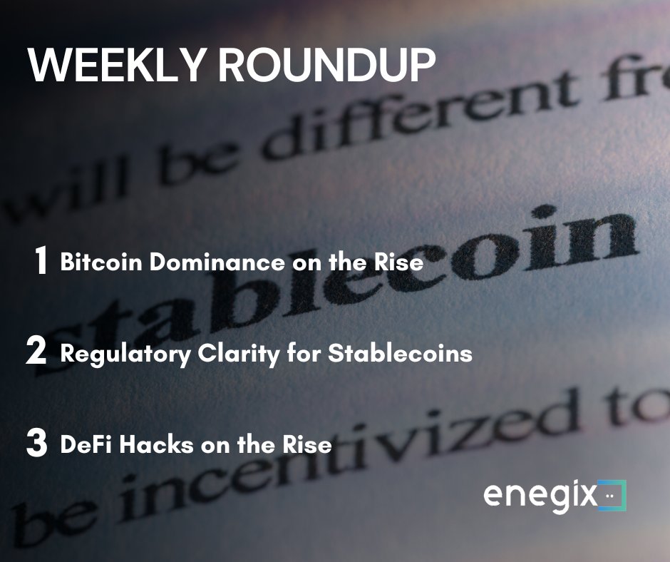 ngx_pro's tweet image. Bitcoin dominance surges, surpassing Ethereum. 📈 #Bitcoin #CryptoDominance SEC proposes stablecoin regulations. ⚖️ #Stablecoins #SEC DeFi hacks continue to plague the ecosystem. 🚨 #DeFi #Hacks