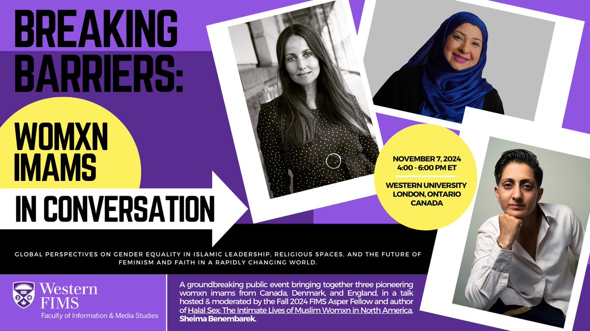 Sheima Benembarek — شيماء ا بنمبارك (@sbenembarek) on Twitter photo Interested in #FeministIslam? If you're in London, ON (or a reasonable driving distance from it), join us in person for this special event that I’m hosting for <a href="/westernufims/">Faculty of Information & Media Studies (FIMS)</a>! Too far away? Log on to the live stream!! Register here: tinyurl.com/yp9me6xt Interested in #FeministIslam? If you're in London, ON (or a reasonable driving distance from it), join us in person for this special event that I’m hosting for <a href="/westernufims/">Faculty of Information & Media Studies (FIMS)</a>! Too far away? Log on to the live stream!! Register here: tinyurl.com/yp9me6xt