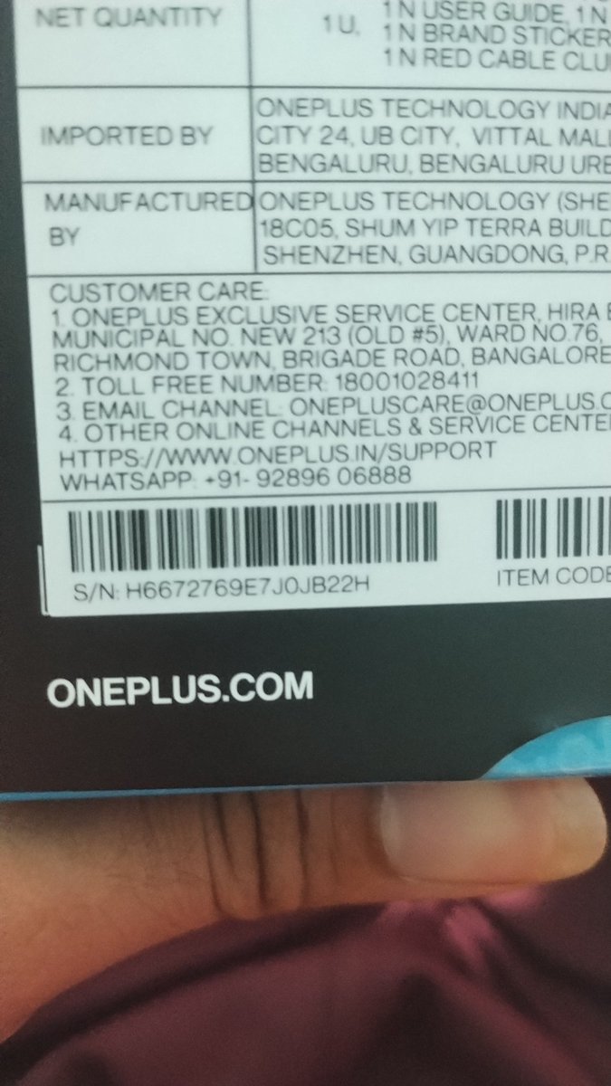 PudKart's tweet image. OnePlus say it's genuine products but when I try to claim or check warranty it show this product is not. Giving fake product to customer I'll never buy from OnePlus. I'll file a case in consumer court. Kindly replace my product
 Replace aa sson as possible. #scamoneplus