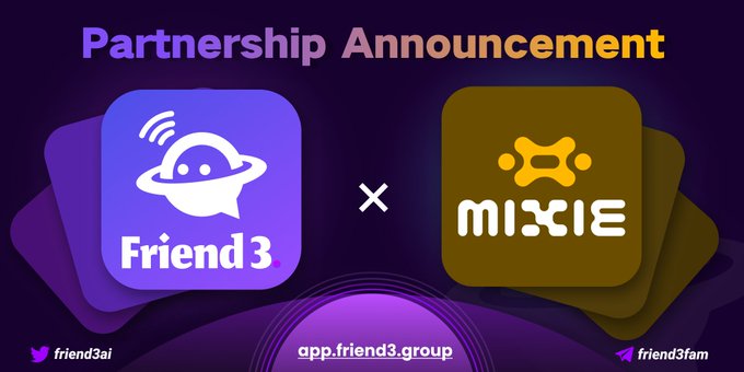 Friend3 Partners with MixieAI for Telegram Game Creation