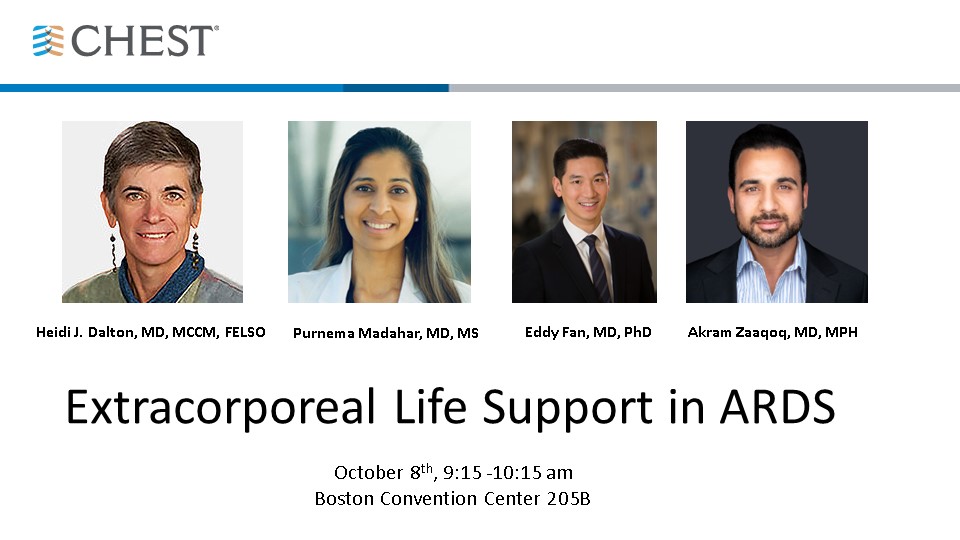 I am honored to co-chair a session at #CHEST2024 with <a href="/PMadaharMD/">Purnema Madahar, MD, MS</a> and great speakers <a href="/HeidiDalton26/">Heidi J Dalton MD</a> <a href="/efan75/">Eddy Fan</a>.
See you next week!