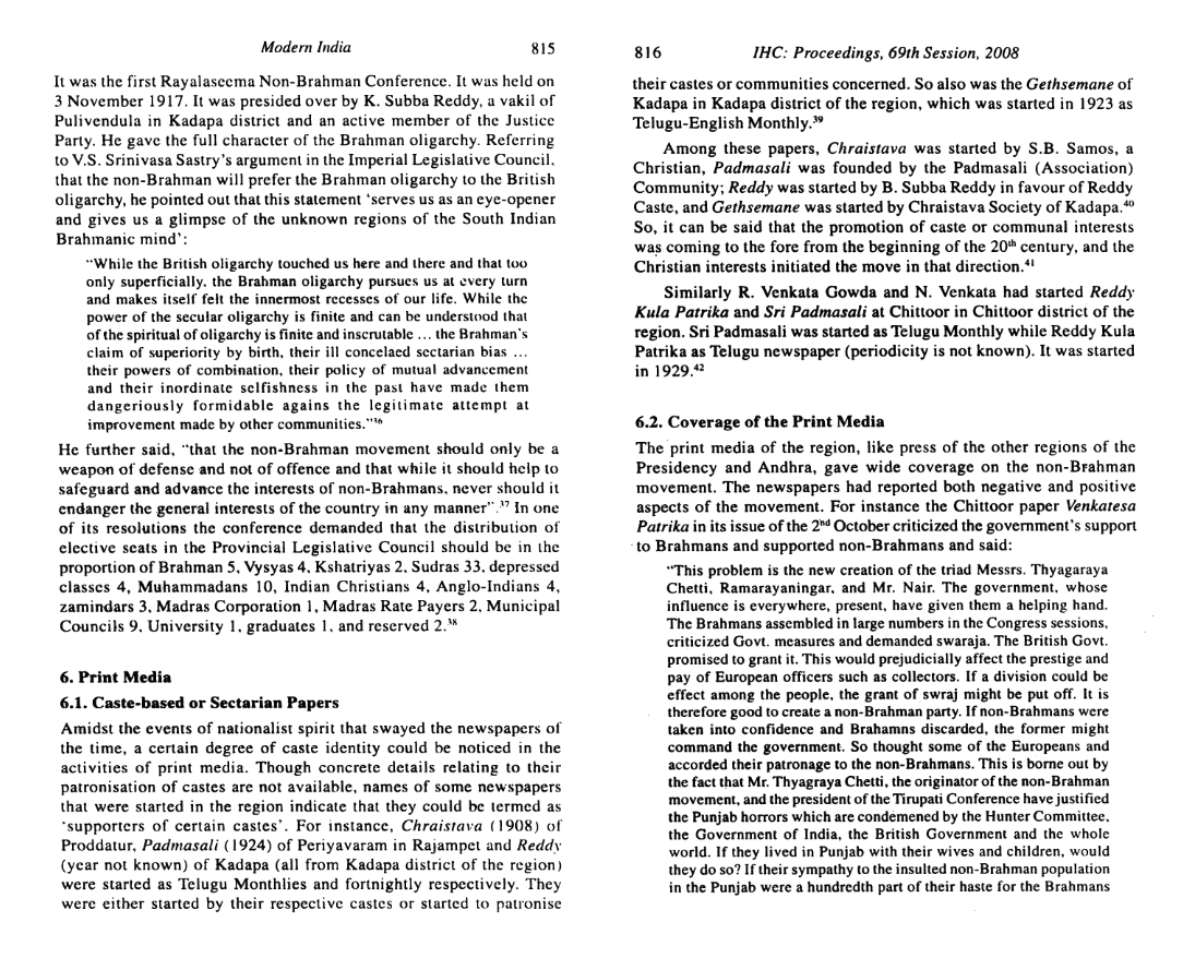 ThiranAayvidam's tweet photo. #BookReading #ReadingMaterial 

Journal Article
NON-BRAHMIN MOVEMENT IN COLONIAL RAYALASEEMA, A.D. 1916-1937
Author - G. Samba Siva Reddy
Proceedings of the Indian History Congress, Vol. 69 (2008), pp. 809-823 (15 pages)

Article Link: https://t.co/4hbPBslbkd
📷
Article in attachments- Part 1 of 2