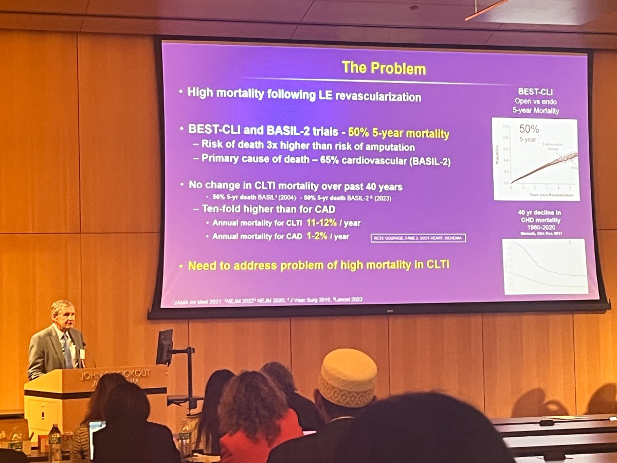 Dr. Zarins asks the poignant question - why aren’t we tackling the high mortality post LE revasc? <a href="/ISEVSonline/">ISEVS</a>. We discuss endo vs bypass but aren’t caring if you live or die. Can being more aggressive w coronary interventions save more lives? <a href="/AlanLumsdenMD/">Alan Lumsden, MD, CV Chairman/Director</a>