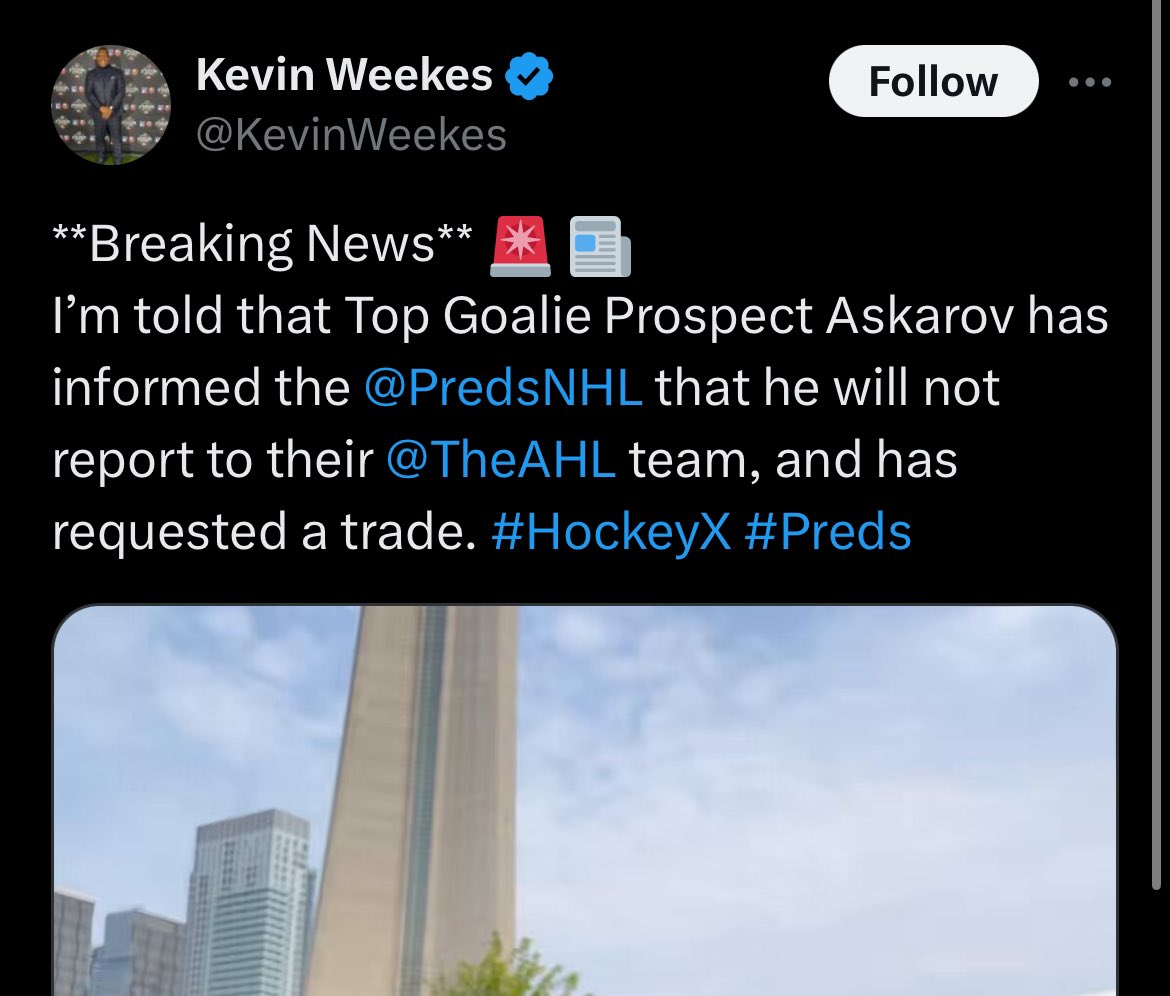 AlexDaugherty1's tweet photo. "You're ready when you're ready, not when your agent says you're ready, or when management says you're ready. Or the fans or media," Barry Trotz said in June. https://t.co/0NSy6a0bzr