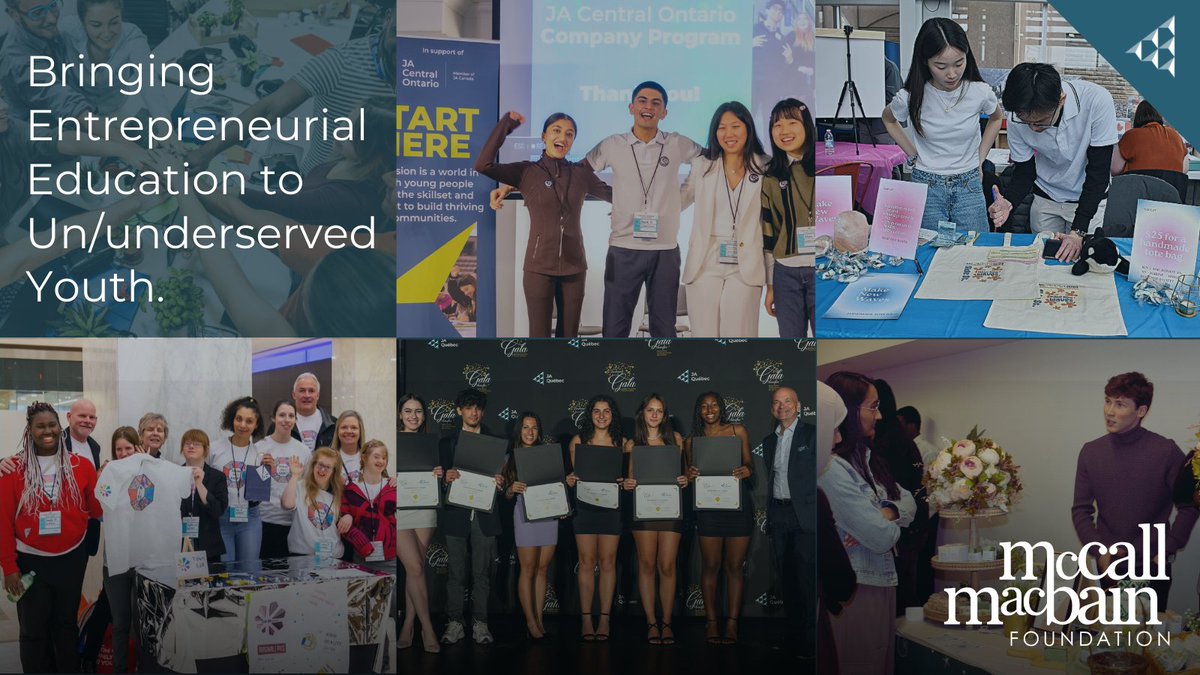 JA Canada (@ja_canada) on Twitter photo Thrilled to recognize <a href="/mccallmacbain/">McCall MacBain Foundation</a>’s support for JA Company Program! In 2023/24, their support empowered 524 students from 19 equity-seeking communities to explore entrepreneurship. Together, we’re building a more inclusive future! 🤝
Learn more at jacanada.org/en/program/com… Thrilled to recognize <a href="/mccallmacbain/">McCall MacBain Foundation</a>’s support for JA Company Program! In 2023/24, their support empowered 524 students from 19 equity-seeking communities to explore entrepreneurship. Together, we’re building a more inclusive future! 🤝
Learn more at jacanada.org/en/program/com…