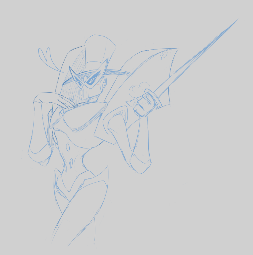 I was inspired to sketch MegaMan stuff again after so many years. 💚