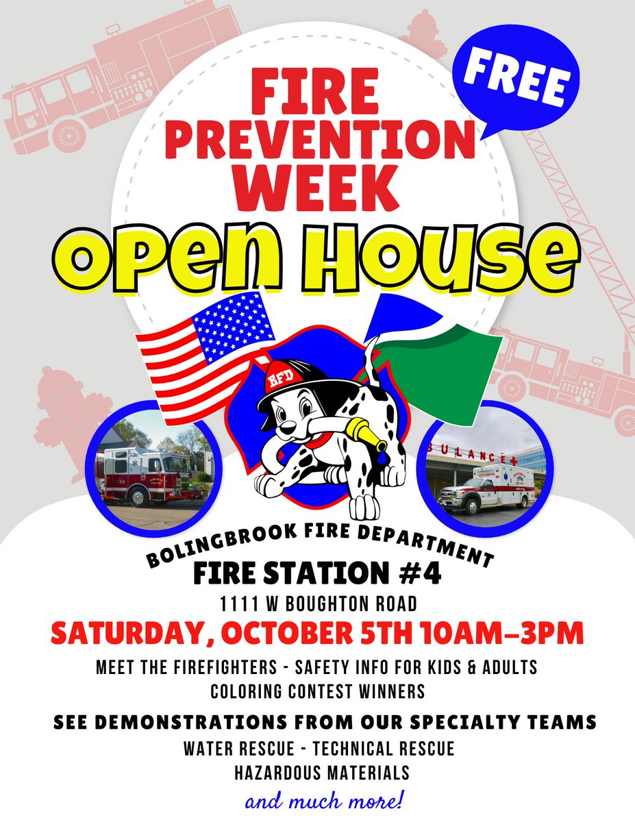 TOMORROW! 📷📷
📷 Saturday, October 5th
📷 10:00am-3:00pm
📷 Bolingbrook Fire Department Station #4