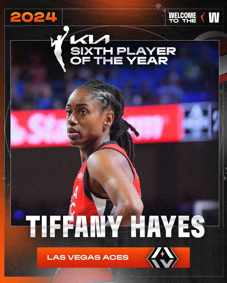 Sixth Woman, First Class ✈️

Tiffany Hayes takes home the 2024 <a href="/Kia/">Kia America</a> WNBA Sixth Player of the Year Award 🏆

#KiaSixth | #WelcometotheW