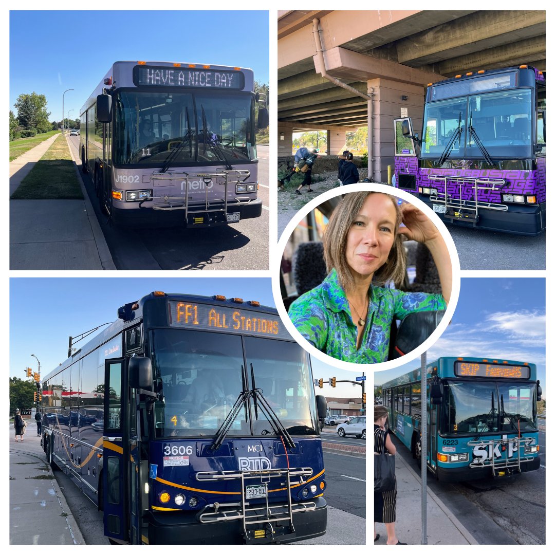 BTransportC's tweet photo. The #WeekWithoutDriving is all about changing perspectives. One of our staff challenged herself to get back to Boulder from Colorado Springs following a conference this week. She caught a ride with a colleague down and took transit back. It took 4 buses and 4.25 hours. #TimeTax https://t.co/5DMHI5MmhX