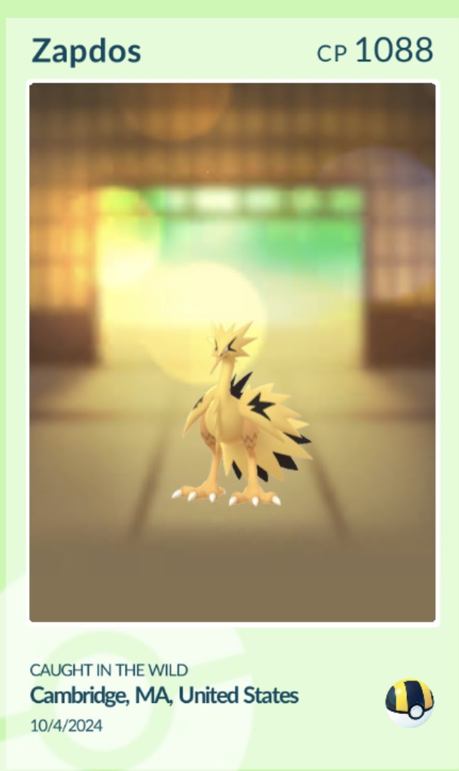 First day!  Wow! #PokemonGOApp #pokemonGo #galarianbird