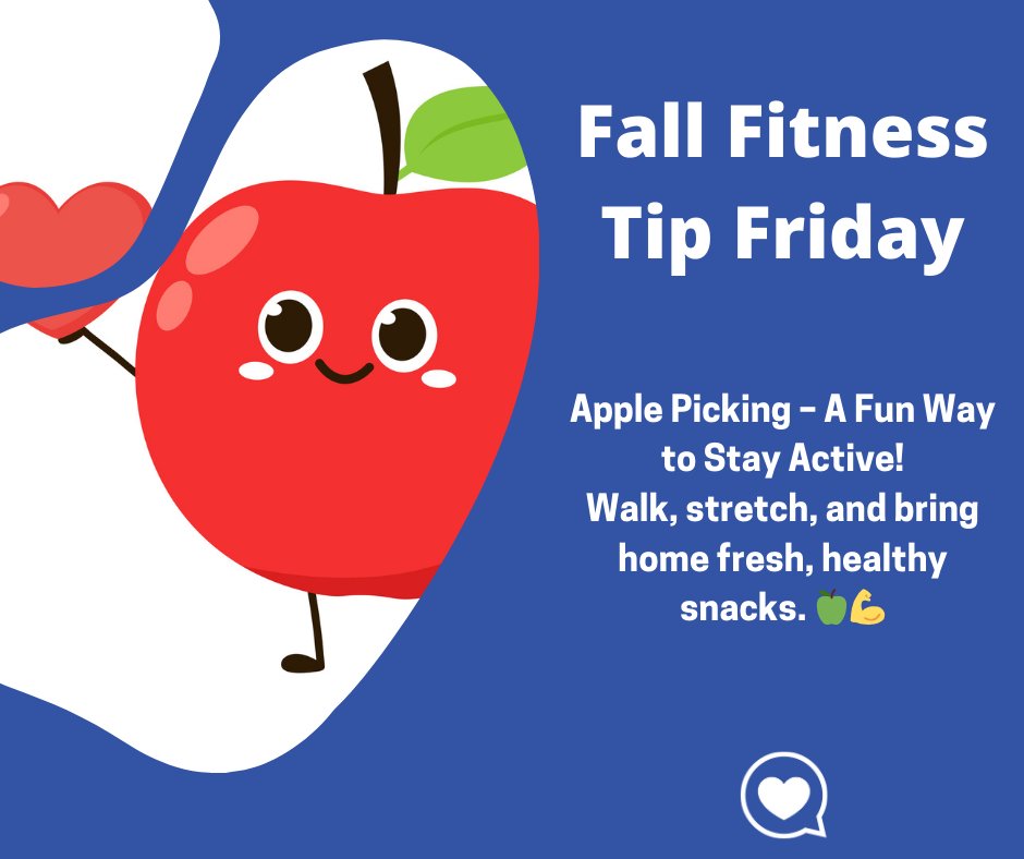 🍎#Fall Fitness Tip 🍎

Head to an orchard for some apple picking! 🍂 It’s a fun way to stay active and enjoy the season. #Walking around + reaching for apples = a mini workout! 💪 Plus, fresh apples = #healthy snacks! 🍏

Have you gone apple picking yet?👇
#ItsAboutLife