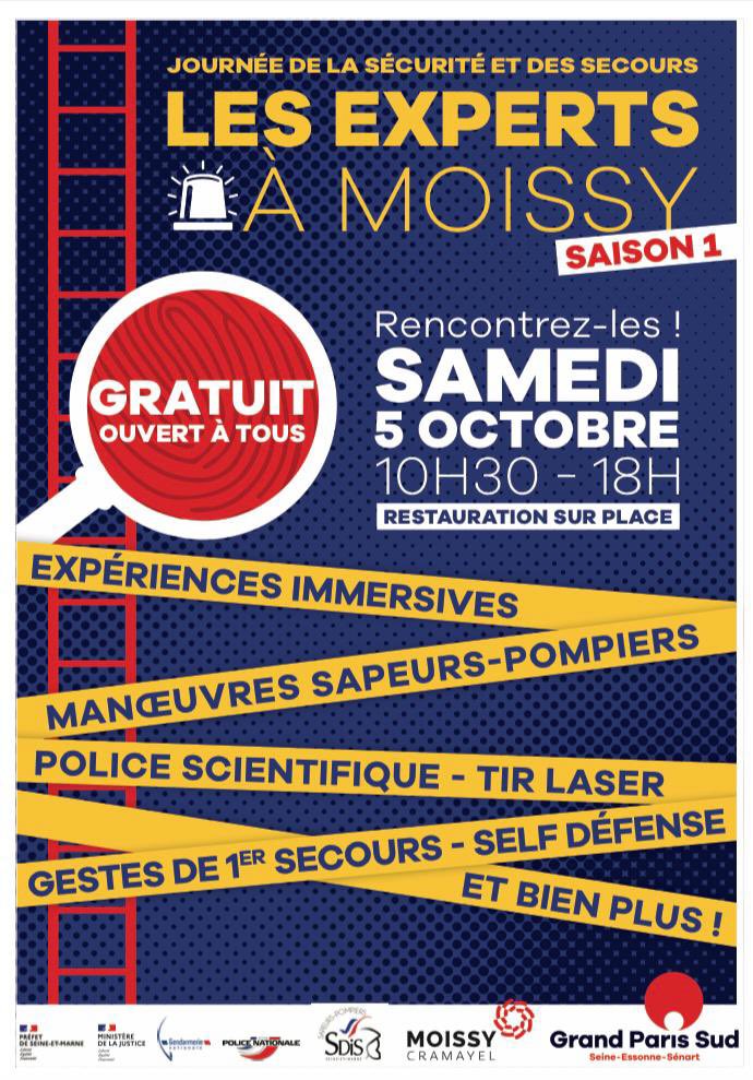 🚨 Journée de la sécurité et des secours à Moissy-Cramayel ! 🚒👮‍♂️

Rejoignez-nous de 10h30 à 18h pour :
✨ Expériences immersives
🔥 Manœuvres sapeurs-pompiers
🔬 Police scientifique, tir laser
🩹 Gestes de 1er secours, self-défense

Stand gendarmerie présent ! #Savethedate