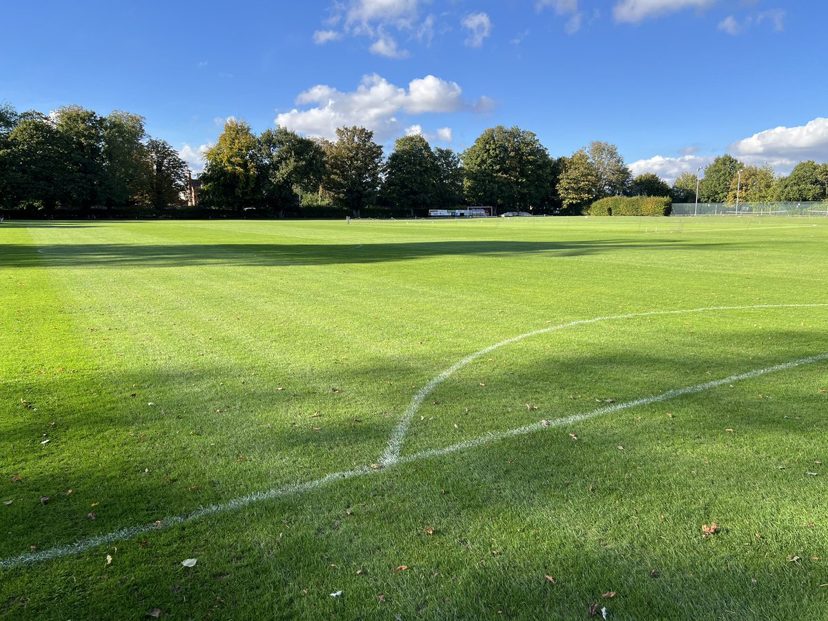 Second cut after renovations in glorious sunshine - only 18 days from seeding. Ridiculous. Thickening up nicely already. Preventive fungicide sprayed today too. Outfield slit and brushed for good measure. <a href="/ParkersPitches/">Parkers Pitches Ltd</a> <a href="/BarenbrugUK/">Barenbrug UK</a> <a href="/CopdockOlCC/">Copdock & Old Ipswichian Cricket Club</a>