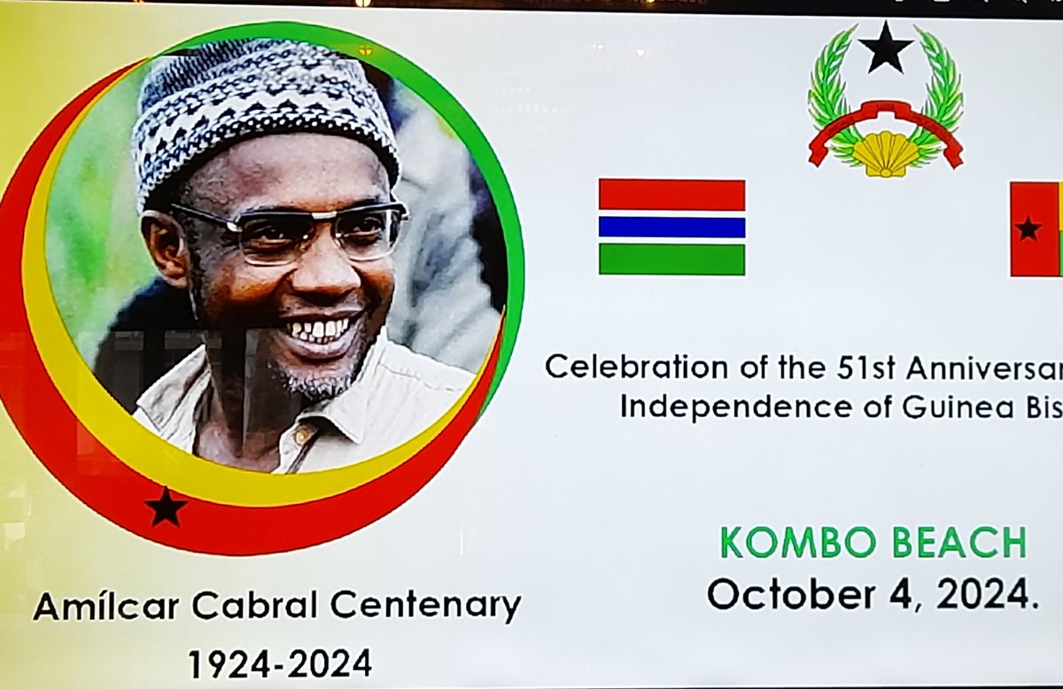 Ahora con el embajador en #Gambia Luis Domingos Camará de Barros, en actividad en ocasión por el Día Nacional de #GuineaBissau y el centenario de #AmilcarCabralVive. #CubaAfricaSiempreUnidas